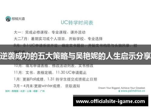逆袭成功的五大策略与吴艳妮的人生启示分享 逆袭成功的五大策略与吴艳妮的人生启示分享